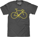 Tee Luv Men's Infinity Sign Bicycle Graphic Tee Shirt, Charcoal, L