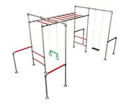 Monkey Bar Store Climbing Frame Monkey Bars - the RHINO (RED)