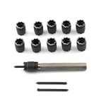 Z-LEAP 13pcs 3/8'' Spot Welding Drill set High Speed Separate Rotating Kit Spot Weld Cutter Metal Drill Bit Kit Power Tool