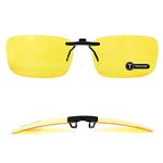 TERAISE Polarized Night Vision Clip on Sunglasses for Prescription/Myopia Eyeglasses Driving Safety(Yellow)