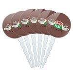 GRAPHICS & MORE Friends Central Perk Logo Cupcake Picks Toppers Decoration Set of 6