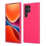 kwmobile Case Compatible with Galaxy S23 Ultra Case - TPU Silicone Cover - Works with Wireless Charging - Neon Pink