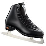 Riedell Skates - 10 Opal - Recreational Youth Ice Skates with Stainless Steel Spiral Blade for Boys | Black | Size 2 Junior