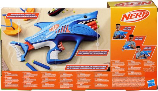 Nerf Junior Sharkfire Blaster Toy – Lightweight Foam Dart Gun for Kids
