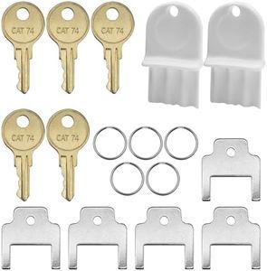 Juego de llaves dispensadoras de papel higiénico y jabón, 12 llaves dispensadoras universales de toallas de papel, llave Cat 74, llave 770301 compatible con Waffle, Janitor Bobrick Cat 74, dispensador