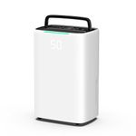 MOLPHIT Dehumidifier for Home,Portable Dehumidifiers for Basements 50 Pint,Small Dehumidifier for Bedroom,Bathroom Dehumidifier with Drain Hose