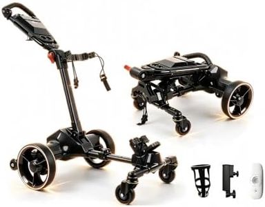 HUNKING Electric Golf Push Cart with Auto Follow & Remote Control – Foldable Motorized Golf Caddy for Adults, Long-Range Battery, IPX5 Waterproof, Cruise & Follow Modes, Compact Storage for Course.