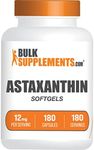 BULKSUPPLEMENTS.COM Astaxanthin 12mg Softgels - Antioxidants Supplement for Eye & Joint Health - Astaxanthin Supplements - 180-Day Supply (6-Month Supply) (180 Softgels), 0.159 kilograms