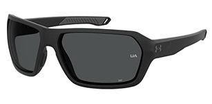 Under Armour Men's Ua Recon Square Sunglasses, Matte Black, 64mm, 15mm