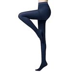 La Dearchuu Opaque Tights Thick Winter Fall Tights Women UK Size 2-10 Warm Pantyhose 160 Denier Petite Tights for Ladies Thermal Tights Footed Tights Soft Stretchy (Navy)(Size: XS - L)