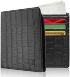 Vegan Leather Wallets for Men - Cruelty Free Non Leather Mens Wallet Bifold Flip Up ID Window RFID Box Gifts for Men