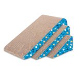 Foodie Puppies 2-in-1 Reversible Cat Scratcher Pad with Catnip for Cats & Kittens - (Triangle Slice) | Durable Corrugated Cardboard Cat Scratching Board | Scratch Pad Furniture Protection, Play & Rest