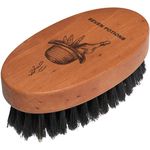 Seven Potions Beard Brush For Men - Pear Wood Handle with Soft Second-Cut Boar Bristles - Soft Bristles To Tame and Soften Your Facial Hair