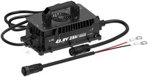 LiTime IP65 Waterproof 43.8V 25A Lithium Battery Charger for 36V(38.4V) LiFePO4 Lithium Battery, Wide Applications for Golf cart, RV, 36V trolling Motor