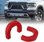 TECHPICCO Front Tow Hooks Covers Hitch Cover Customized Car Tow Hooks Compatible with RAM 1500 Accessories 2019-2024|Red (Not Fit for RAM 1500 Classic,Warlock,RAM 2500,RAM 3500)