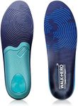 WALKHERO Medium Arch Support Insoles - Cushioning Orthotic Insoles, Plantar Fasciitis Inserts for Men & Women to Relieve Foot Pain and Provide Shock Absorption (Blue) Mens 9-9 1/2