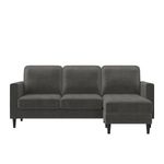 CosmoLiving Strummer Reversible Sectional Sofa, Light Gray