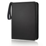 Domigard Trading Cards Album - 900 Side Loading Pocket with Sleeves, Trading Cards Holder Waterproof with PU Leather Zipper, Card Binder Album Folder Card Collection Book 50 Pages,18 Pockets