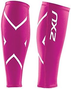 2XU Compression Calf Guards, Boys Unisex, UA1987b HPK/HPK S, Hot Pink/Hot Pink, Small