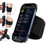 Cikyner Running Armband, 3 in 1 Running Phone Holder Sports Armband Bicycle Phone Holder 360° Rotatable & Detachable Running Phone Armband for 4.5-10'' iPhone Huawei for Gym Running Hiking