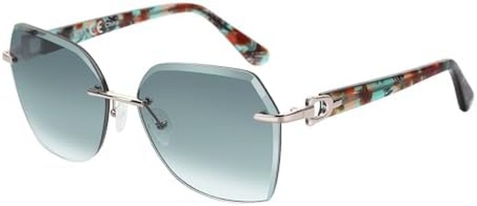 ZENOTTIC Occhiali da Sole Oversize Senza Montatura per Donna, Lenti Sfumate con Taglio Geometrico a Diamante con Protezione UV Fashion Shades… (Verde)