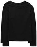 The Children's Place Girls' Long Sleeve T-Shirt, 2 Pack, Black 2 Pack, XX-Large