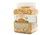 Pride Of India - Five Bean & Lentil Superfood 1.5 lbs (680 gm) - Natural & Healthy Indian Grown 5-Split Bean & Lentil Mix (Panchrattan Dal)