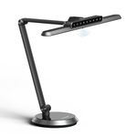 Honeywell LED Desk Lamp Home Office - H9 Sunturalux™ Eye Caring Desk Light, 18W 1000LM Dimmable Table Lamp with Motion Sensor, 3 Color Modes, Auto-Off Timer, Adjustable Study Reading Lamp