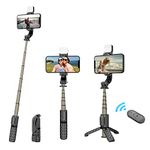 Fotopro Selfie Stick Tripod,4 in 1 Bluetooth Selfie Stick with Fill light,360 ° Rotation phone stand holder Compatible with iPhone