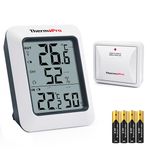 TempPro TP60 Digital Hygrometer Outdoor Thermometer Wireless Temperature and Humidity Gauge Monitor Room Thermometer with 500ft/150m Range Humidity Meter Temperature Indicators (Previously ThermoPro)