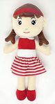 FUNZOO Soft Stuffed Sweet Doll for Baby Girls (Red, 55 CM)