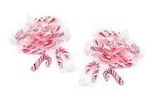 Invero 60 Pack of Mini Christmas Tree Peppermint Candy Cane Sweets Christmas Decoration Stocking Box Set