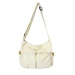 Messenger Bag, Large Hobo Crossbody Bag with Multiple Pockets Canvas Shoulder Tote Bag for Women and Men