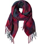 Winter Ladies Scarves Shawl Oversized Ladies Tartan Checked Scarf Blanket Christmas Gifts for Women