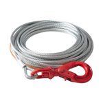 VEVOR Galvanized Steel Winch Cable, 3/8" x 75' - Wire Rope with Hook, 15200 Lbs Breaking Strength - Towing Cable Heavy Duty - for Rollback, Crane, Wrecker, Tow Truck