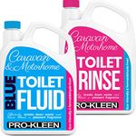 Pro-Kleen Caravan Toilet Chemical Blue 2L and Pink 2L Rinse Fluid Solution Cleaner for Caravan and Motorhomes - Eco-Friendly, Formaldehyde Free - Upto 20 Treatments Each