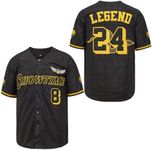 Movie Baseball for Men 8 24 Black Snakeskin Baseball Jersey, Black 8-24, Medium