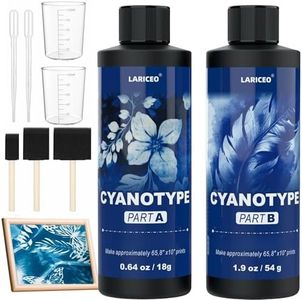 Cyanotype Kit with 7 Tools– Cyanotype Chemicals Sensitizer Set for Fabric, Paper, and Art Projects, Blue Liquid Dye, and Printing Supplies | Perfect Sun Printing Fabric Kit for Beginners & Artists