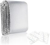Double Reflective Insulation Window Insulation Kit Double Side Aluminum Bubble Insulation Sheet for Winter and Summer Windows RV Roof Garage Door(Silver,0.6×5m)