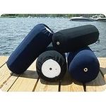 Taylor Made Products 9036 Fleece Boat Fender Cover for Center Rope Tube Style Fenders (10" x 26", Navy Blue)