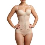 Squeem Women's 'Seductive' Open Bust Vest Underwear, Beige, XL