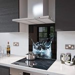 Glass Splashbacks Lake Splash - Made by Premier Range in 70cm Wide x 70cm High