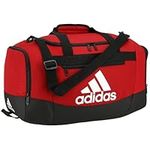 adidas Defender 4 Small Duffel Bag, Red/Team Power Red, One Size