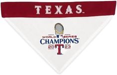 Pets First MLB Texas Rangers Reversible Bandana Size XX-Large for Dogs & Cats. 2 Sided Sports Bandana,Premium Embroidery Team Logo, All MLB Teams Available