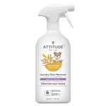 ATTITUDE Fabric Stain Remover for Baby Clothes, Plant- and Mineral-Based Ingredients, Vegan and Cruelty-free Laundry Products, Hypoallergenic, Sensitive Skin, Unscented, 800 mL