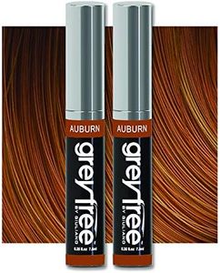 Root touch up, temporary hair color to cover gray hairlines, eyebrows, Mustache & Beards Greyfree 2 PACK ( AUBURN )