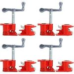 Yaetek (4 Pack) 3/4" Wood Gluing Pipe Clamp Set Heavy Duty PRO Woodworking Cast Iron