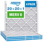 Aerostar Clean House MERV 8 Pleated Air Filter, Made in the USA, Pack of 4, White, 16 x 25 x 1 cm