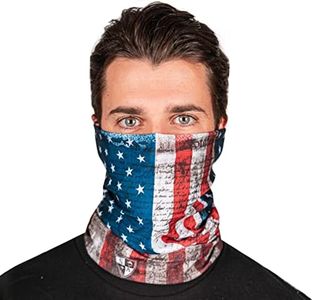 S A - 1 UV Face Shield - American Flag - Multipurpose Neck Gaiter, Balaclava, Elastic Face Mask for Men and Women