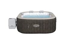 Lay-Z-Spa Cabo, 4 HydroJet Massage System, Inflatable Hot Tub, Wifi Pump & Padded Pillows, Square Shape, 4-6 Person